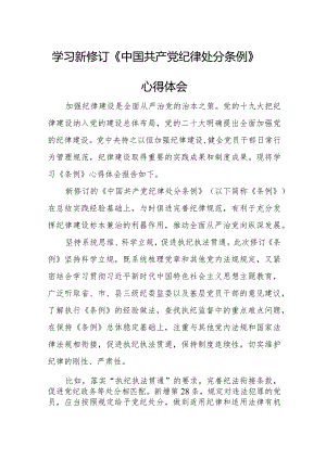 法院干部学习新修订《中国共产党纪律处分条例》心得体会 合计5份.docx