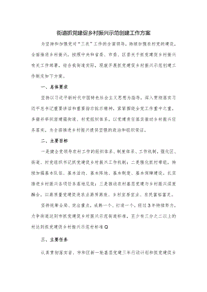 街道抓党建促乡村振兴示范创建工作方案.docx
