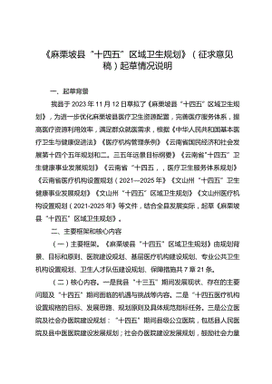 麻栗坡县“十四五”区域卫生规划起草说明.docx