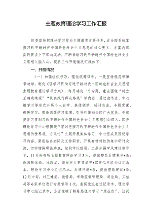 主题教育理论学习工作汇报.docx