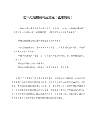 防汛抢险物资调运流程正常情况.docx