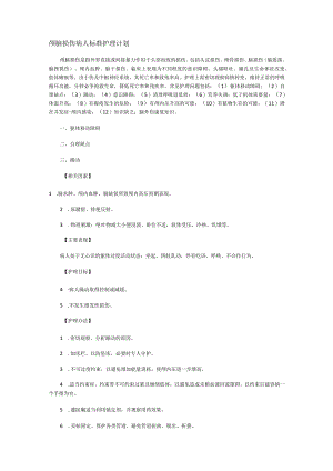 颅脑损伤病人标准规范护理计划.docx