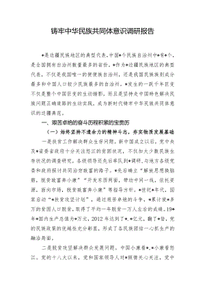 铸牢中华民族共同体意识调研报告.docx