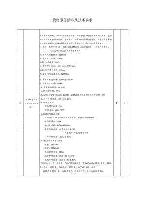 货物服务清单及技术要求.docx