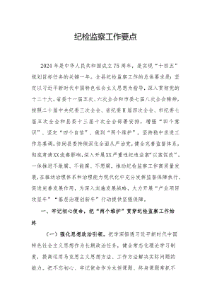 纪检监察工作要点.docx