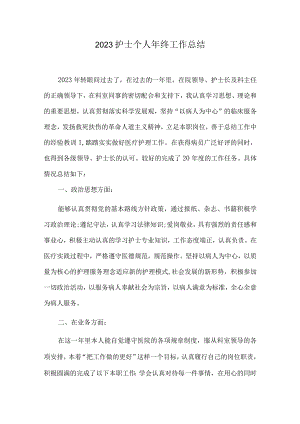 2023护士个人年终工作总结.docx