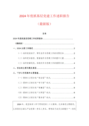 2024年度抓基层党建工作述职报告.docx