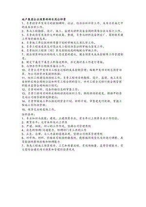 地产集团企业预算部部长岗位职责.docx