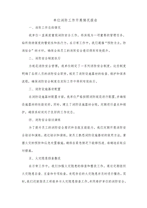 单位消防工作开展情况报告.docx