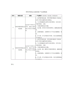 骨科外固定支架系统-产品参数表.docx