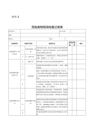 危险废物检查表.docx