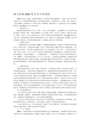 县工信局2023年人才工作总结.docx