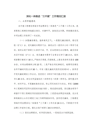 深化一体推进“三不腐”工作情况汇报.docx