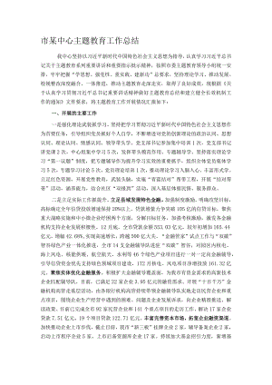 市某中心主题教育工作总结.docx