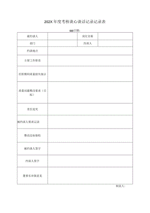 年度考核谈心谈话记录.docx