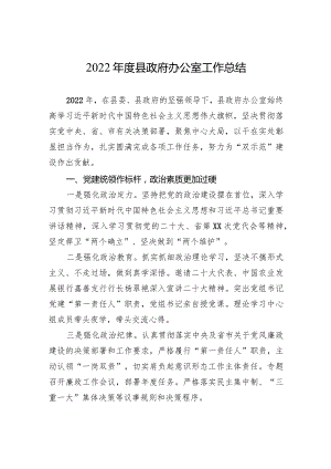 2022年度县政府办公室工作总结.docx