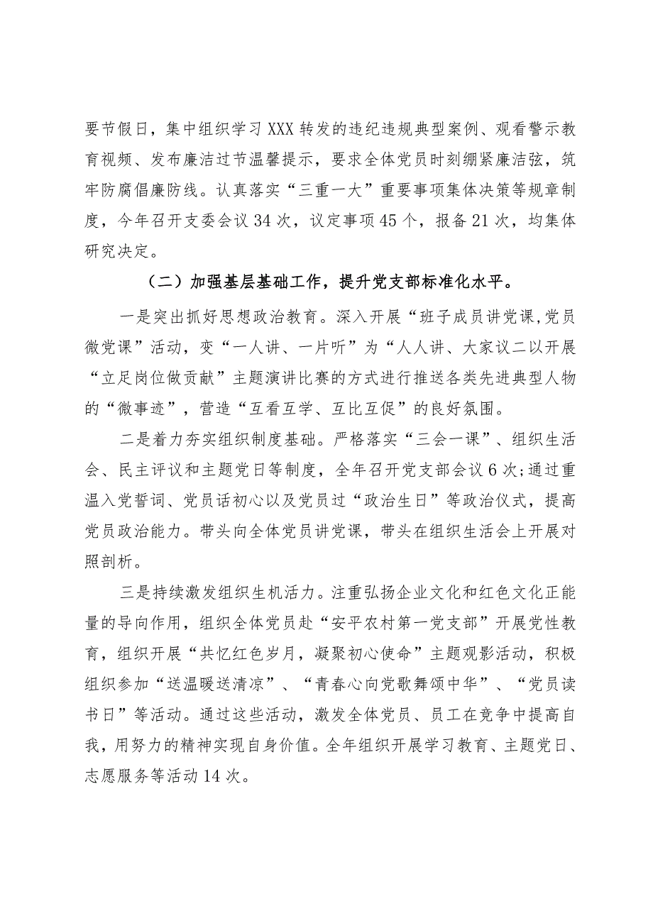 公司基层党支部年度工作报告.docx_第3页