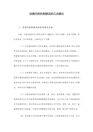 加强内控机制建设的几点建议.docx