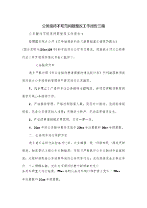 公务接待不规范问题整改工作报告三篇.docx