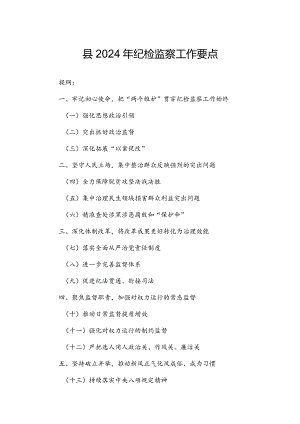 县2024年纪检监察工作要点.docx
