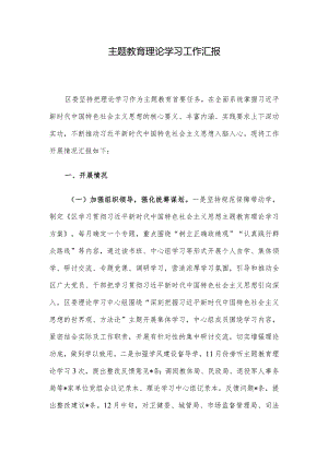 主题教育理论学习工作汇报.docx