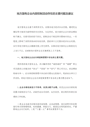 地方国有企业内部控制活动存在的主要问题及建议.docx
