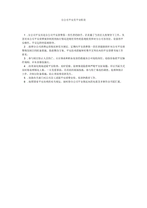 【精选】分公司安全员安全职责精选.docx