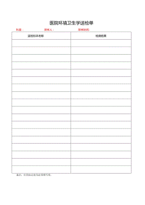 医院环境卫生学送检单.docx