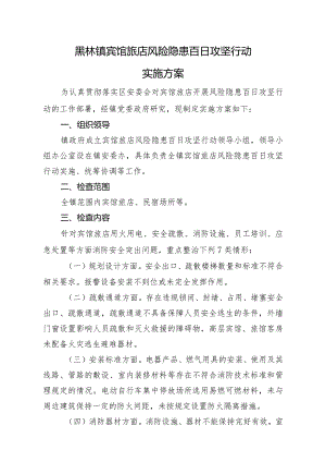 黑林镇宾馆旅店风险隐患百日攻坚行动实施方案.docx