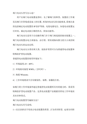 技能培训资料：阀门电装型号.docx