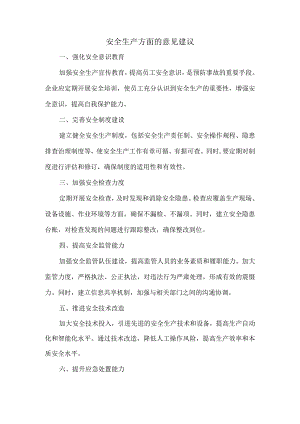 安全生产方面的意见建议.docx