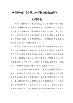 企业负责人学习新修订《中国共产党纪律处分条例》个人心得体会合计4份.docx