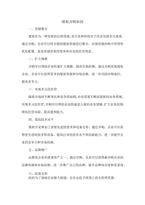 煤炭并购原因.docx