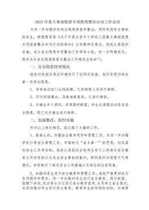 生产经营单位开展2023年《重大事故隐患专项排查整治行动》工作总结合计4份.docx