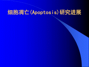 细胞凋亡(Apoptosis)研究进展.ppt