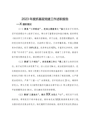 2023年度抓基层党建工作述职报告.docx