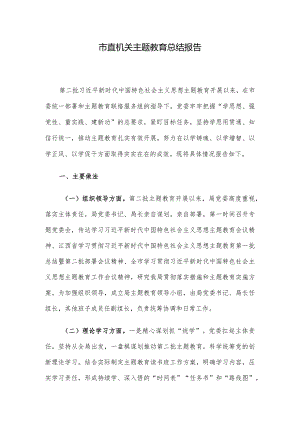 市直机关主题教育总结报告.docx