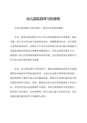 幼儿园实践学习的感悟.docx