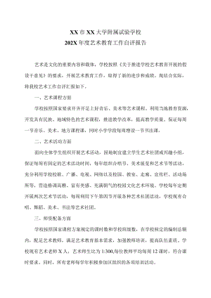 XX市XX大学附属试验学校202X年度艺术教育工作自评报告（2024年）.docx