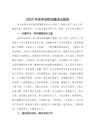 纪委书记2023年述学述职述廉述法报告.docx