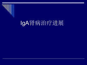 IgA肾病诊断和治疗进展.ppt