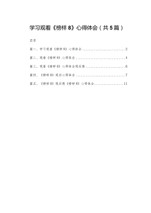 学习观看《榜样8》心得体会精选范文(5篇).docx