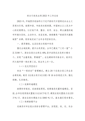 综合行政执法局2023年工作总结.docx