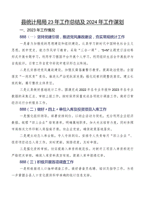 县统计局2023年工作总结及2024年工作谋划.docx