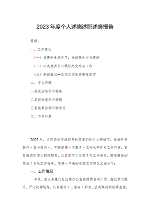 2023年度个人述德述职述廉报告.docx