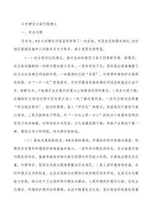 乡村建设方面问题建议.docx