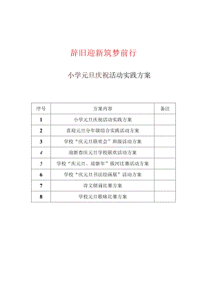 2024年小学元旦庆祝活动系列方案(共8篇）.docx