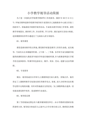 小学教学视导活动简报.docx