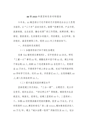 xx镇2023年度目标任务对标报告.docx
