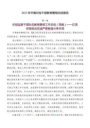 2023年开展纪检干部教育整顿总结报告.docx